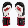 Bushido természetes bőrből készült bokszkesztyűk Gel technológiával fekete B-2v11a-12oz 4