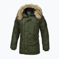 Férfi téli kabát Pitbull West Coast Fur Parka Alder olive