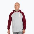 Férfi pulóver Pitbull West Coast Hooded Small Logo grey/burgundy