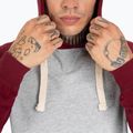 Férfi pulóver Pitbull West Coast Hooded Small Logo grey/burgundy 6