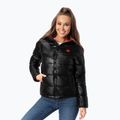 Női pehelypaplan kabát Pitbull West Coast Shine Quilted Hooded black