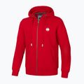 Férfi pulóver Pitbull Small Logo Hooded Zip red