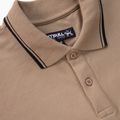 Pitbull West Coast Polo Pique Stripes Regular coyote brown férfi galléros póló 6