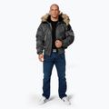 Férfi télikabát Pitbull Harvest Hooded Bomber graphite 2