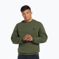 Férfi pulóver Pitbull Small Logo Crewneck dark olive