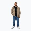 Férfi pulóver Pitbull Small Logo Hooded Zip pale sand 2