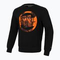 Férfi Pitbull West Coast Crewneck Sweatshirt Narancssárga Kutya 24 fekete