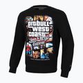 Férfi Pitbull West Coast Crewneck pulóver Most Wanted fekete