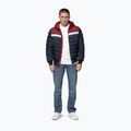 Férfi télikabát Pitbull Rubio Quilted Hooded dark navy/red 2