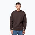 Férfi pulóver Pitbull Small Logo Crewneck dark chocolate