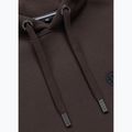 Férfi kapucnis pulóver Pitbull Small Logo Hooded dark chocolate 3
