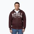 Férfi kapucnis cipzáras pulóver Pitbull Norton Hooded Zip dark burgundy