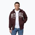 Férfi kapucnis cipzáras pulóver Pitbull Norton Hooded Zip dark burgundy 4