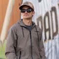 Férfi kabát Pitbull Athletic Logo Nylon Hooded taupe 14