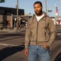 Férfi kabát Pitbull Athletic Logo Nylon Hooded light sand 14