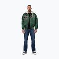 Férfi kabát Pitbull Mason San Diego Baseball Hooded bottle green/beige 2