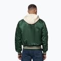Férfi kabát Pitbull Mason San Diego Baseball Hooded bottle green/beige 3