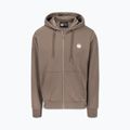 Férfi pulóver Pitbull Nugget Small Logo Hooded Zip brown savana 5