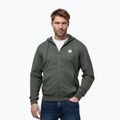 Férfi pulóver Pitbull Nugget Small Logo Hooded Zip sage green
