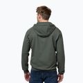 Férfi pulóver Pitbull Nugget Small Logo Hooded Zip sage green 3