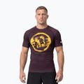 Férfi póló Pitbull Rashguard Logo Palms brown