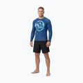 Férfi hosszú ujjú rashguard Pitbull Rashguard Logo Palms blue 2