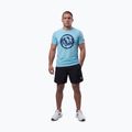 Férfi póló Pitbull Palms mesh light blue logo 2