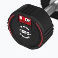 Gumizott kézi súlyzó Body Sculpture TPU BW 133 10 kg black 5