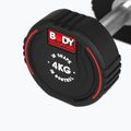 Gumizott kézi súlyzó Body Sculpture TPU BW 133 4 kg black 5