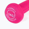 Gumizott kézi súlyzó Body Sculpture BW 513 z PVC 1 kg pink 5