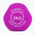 Gumizott kézi súlyzó Body Sculpture BW 513 z PVC 2 kg purple 4