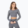 Női hosszú ujjú edzős felső MITARE Push Up Max Crop Top sötétszürke K084