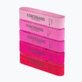 Edző szalag készlet FORCEBAND Mini Band 5 szt. + E-BOOK pink 2