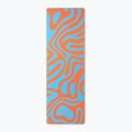 Jóga/fitness szőnyeg FORCEBAND Abstract Orange 4 mm narancssárga/kék