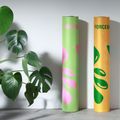 Jóga/fitness szőnyeg FORCEBAND Energy Pistachio 4 mm pisztácia/rózsaszín 4