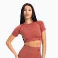 Női edző póló Gym Glamour Seamless Rashguard cseresznye