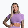 Női edző póló Gym Glamour Seamless Rashguard lila