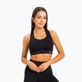 Női edzőmelltartó Gym Glamour push up mélyfekete 319
