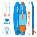 Felfújható SUP deszka szett AQUASTIC Perth 10'8" all-round blue 24