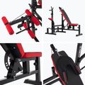 XTREXO BenchFit Max edzőpad állvánnyal és imarúddal fekete színben 14