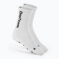 Gyerek focizokni OneTeam Precision Grip non-slip 2-pack white
