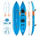 AQUASTIC Cortez 13'5" 410 cm kék 2 személyes, felfújható kajak 22