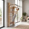 Tornafal létra húzódzkodó rúddal XTREXO LW100 wooden 12