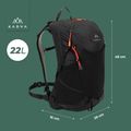 KADVA Aventura 22 l fekete túrahátizsák 22