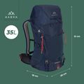 KADVA Sendero 35 l trekking hátizsák acél kék 23