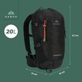 KADVA Escapada 20 l fekete túrahátizsák 18