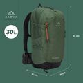 KADVA Escapada 30 l zöld túrahátizsák 28