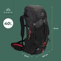 KADVA Vagabundo 40 l fekete túrahátizsák 25
