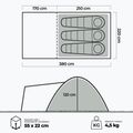 3 személyes KADVA Kavio 3 zöld kempingsátor 23