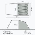 KADVA Kavio 4.1 4 személyes kemping sátor zöld 18